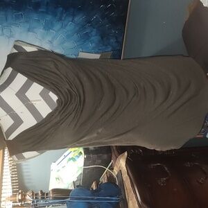 Tahari Charcoal Sleeveless Top